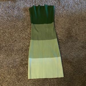 Green tube dress